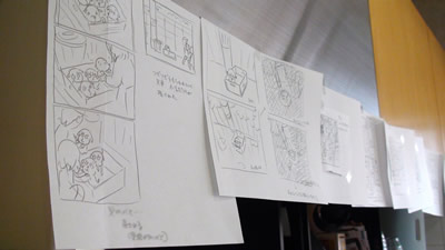 戸棚にたくさんスケッチ
